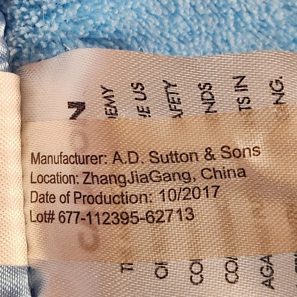 Sutton & Sons Baby Blanket Blue Gray Crib Nursery Lion Boy Sensory Bumpy Satin - Picture 8 of 8